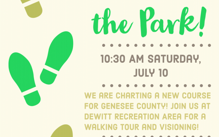 10:30 a.m., Walking tour 12:30 p.m., Interactive activities Saturday, July 10 Pavilion #1 DeWitt Recreation Area 115 Cedar St., 